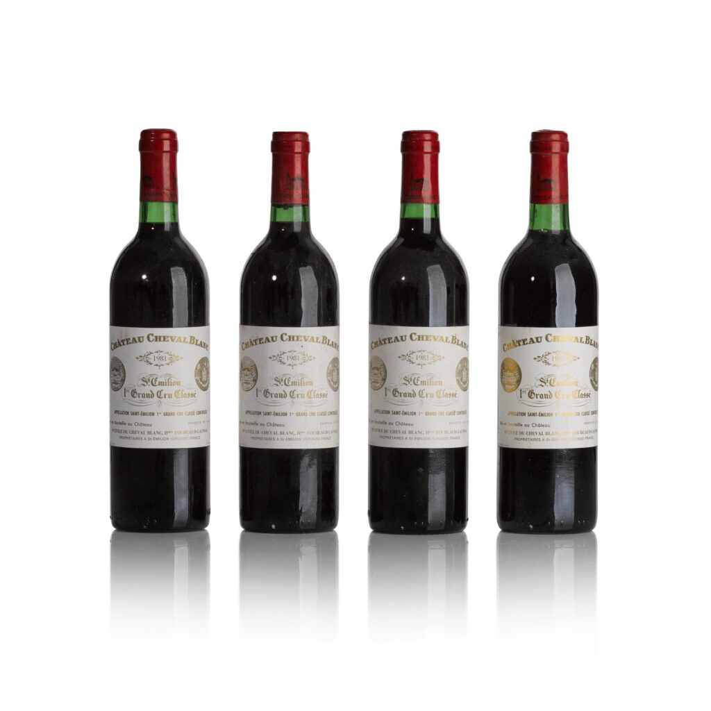 Bouteilles de vins rouge Château Cheval Blanc 1981